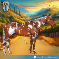 Horse Color:White Spotted Silver Bay 