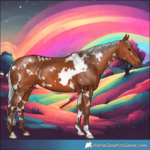 Horse Color:White Spotted Silver Bay