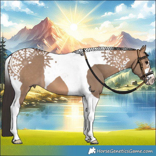 Horse Color:Bay Dun Tobiano 