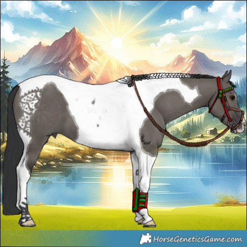Horse Color:Grullo Tobiano 