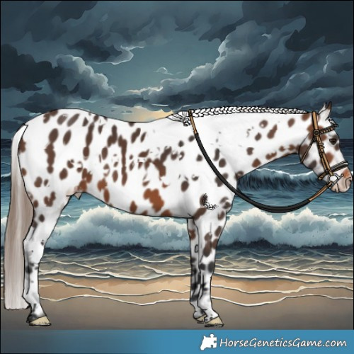Horse Color:White Spotted Brown Appaloosa 
