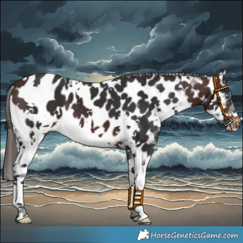 Horse Color:White Spotted Brown Splash Appaloosa 