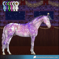 Horse Color:Gray Watercolor Gold Champagne Appaloosa  and Gray Watercolor Silver Smoky Grullo Onyx Splash Tobiano Appaloosa Brindle