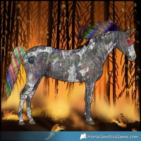 Horse Color:Painted Nacre Silver Black  and Black Tobiano 