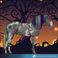 Horse Color:Painted Nacre Silver Black  and Black Tobiano 