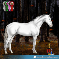 Horse Color:White Spotted Buckskin Snowdrop Dun Tobiano Varnish Rabicano 