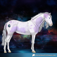 Horse Color:Painted Watercolor Cremello Splash Tobiano 