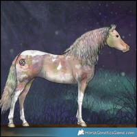 Horse Color:Nacre Silver Bay Ice Tobiano