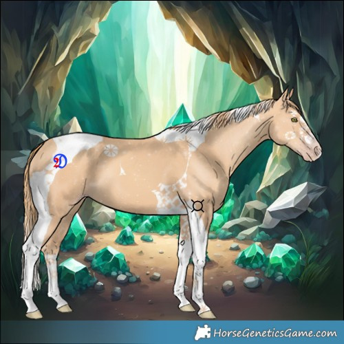 Horse Color:Gold Champagne Tobiano