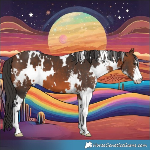 Horse Color:White Spotted Brown Sabino 