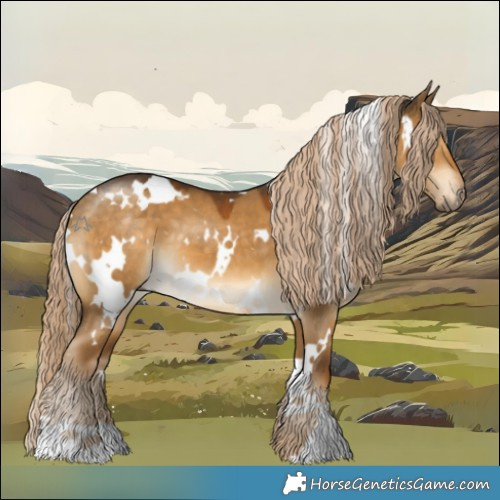 Horse Color:White Spotted Chocolate Palomino Dun 