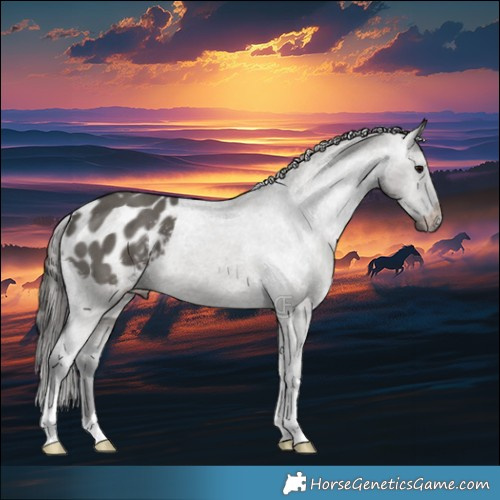 Horse Color:Grullo Appaloosa Brindle 