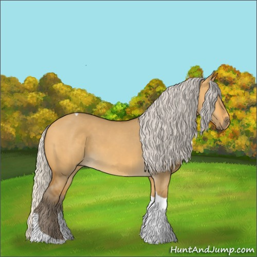 Horse Color:Silver Buckskin Dun Tobiano 