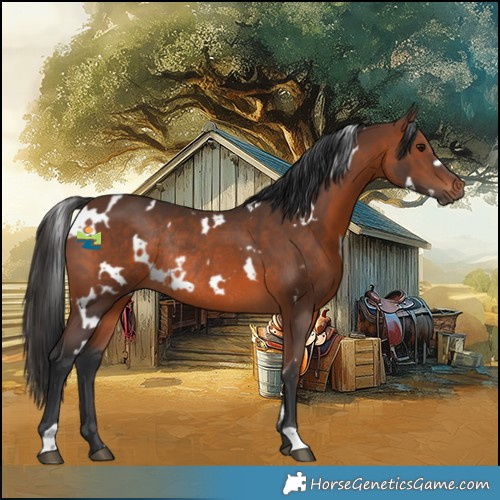 Horse Color:White Spotted Brown Rabicano 