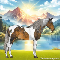 Horse Color:Silver Buckskin Tobiano 