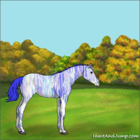 Horse Color:Watercolor Black Ice Tobiano