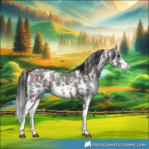 Horse Color:Grullo Sabino Rabicano 