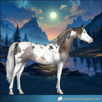 Horse Color:Silver Smoky Black Splash Tobiano 