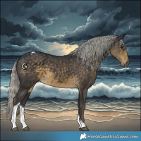 Horse Color:Silver Smoky Black Tobiano 