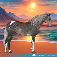 Horse Color:Silver Smoky Black Tobiano 