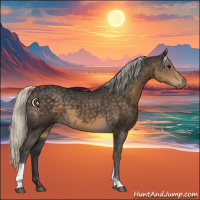 Horse Color:Silver Smoky Black Tobiano 