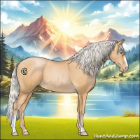 Horse Color:Silver Buckskin Pearl Sabino 