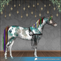 Horse Color:Painted White Spotted Blue Onyx 