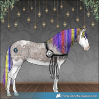 Horse Color:Painted Silver Black Ice Splash Appaloosa 