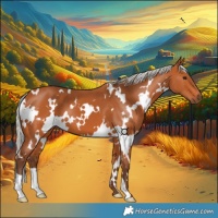 Horse Color:White Spotted Silver Bay 