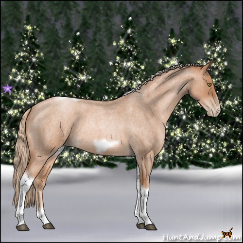 Horse Color:Red Roan Pearl Tobiano Frame 