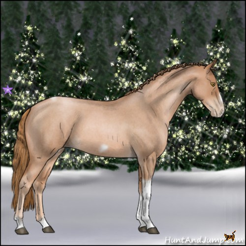 Horse Color:Red Roan Pearl Tobiano Frame