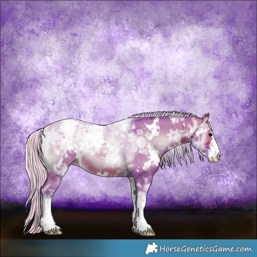 Horse Color:Watercolor White Spotted Silver Brown Ice Onyx 