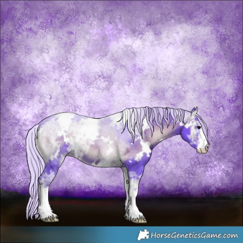 Horse Color:Watercolor White Spotted Silver Brown Ice Onyx 