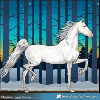 Horse Color:Silver Amber Champagne Dun Near Leopard Rabicano 
