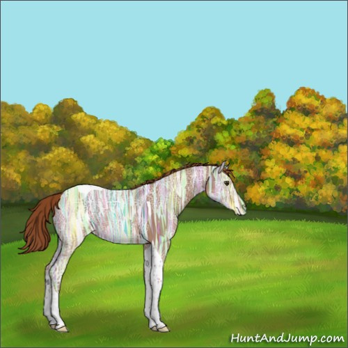 Horse Color:Chestnut Ice Tobiano 
