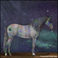 Horse Color:Nacre Blue Roan Rabicano 