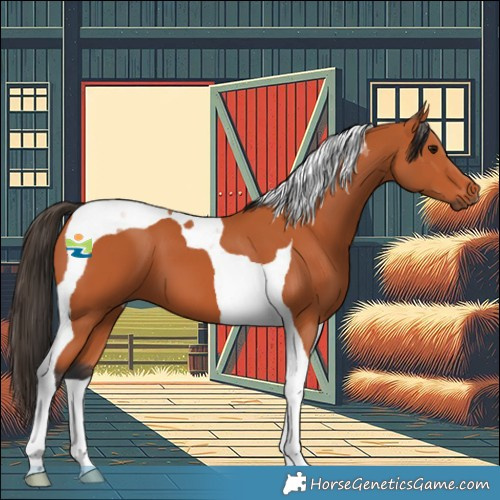 Horse Color:Bay Tobiano 