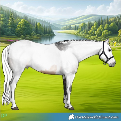 Horse Color:Gray Brown Rabicano  and Gray Brown Tobiano 