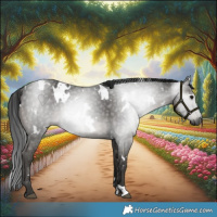 Horse Color:Gray White Spotted Black 