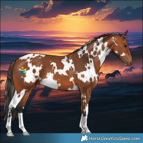 Horse Color:White Spotted Bay 