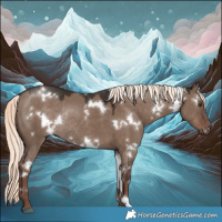 Horse Color:White Spotted Liver Red Dun Mushroom Rabicano 