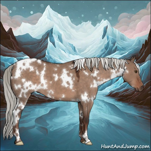 Horse Color:White Spotted Liver Red Dun Mushroom 
