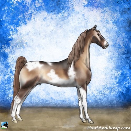Horse Color:Liver Red Onyx Tobiano Frame 