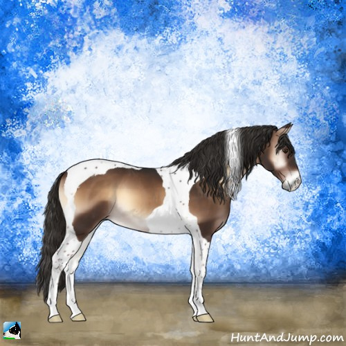 Horse Color:Liver Red Onyx Tobiano 