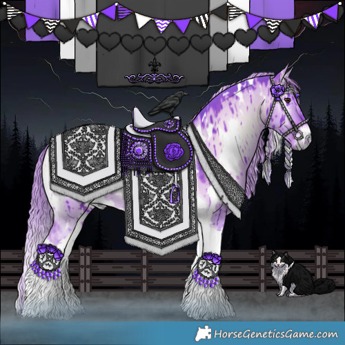 Horse Color:Watercolor White Spotted Liver Red Dun Onyx Tobiano Brindle 