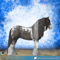 Horse Color:Midnight Buckskin Ice Onyx Tobiano 