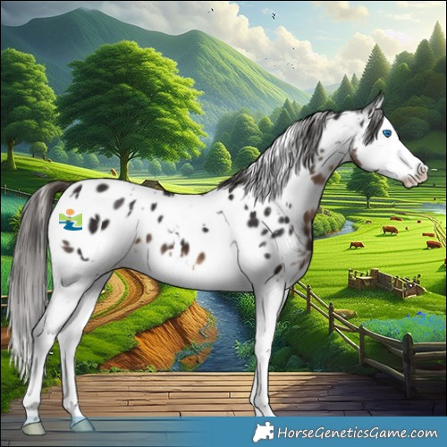 Horse Color:White Spotted Liver Chestnut Splash Appaloosa 