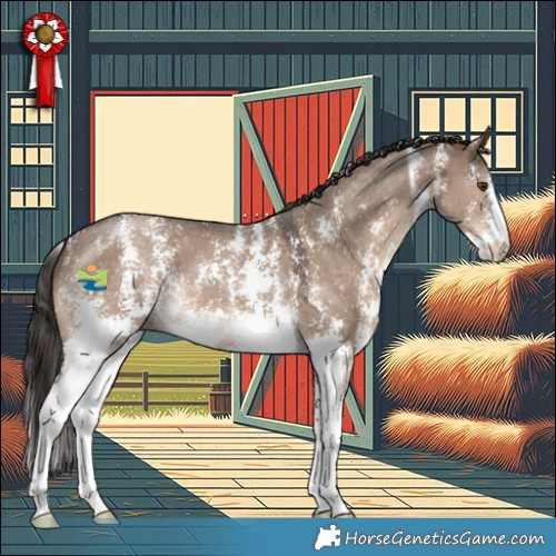 Horse Color:Liver Red Dun Sabino 