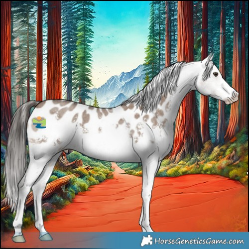 Horse Color:White Spotted Liver Red Dun Sabino Appaloosa 