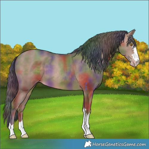 Horse Color:Nacre Sable Champagne 